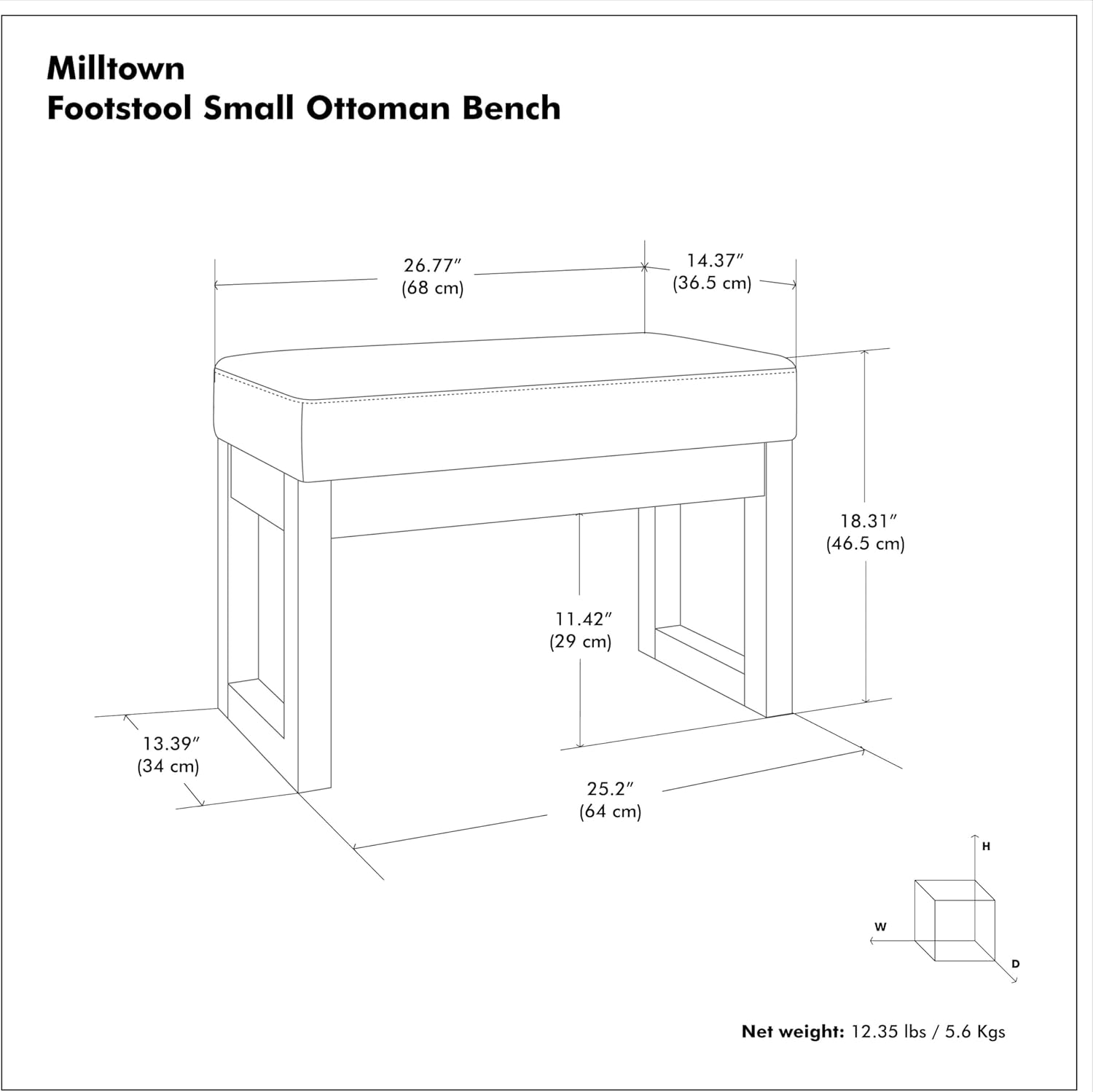 Small Ottoman Bench