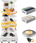 8 Tier Rotating Shoe Rack Tower