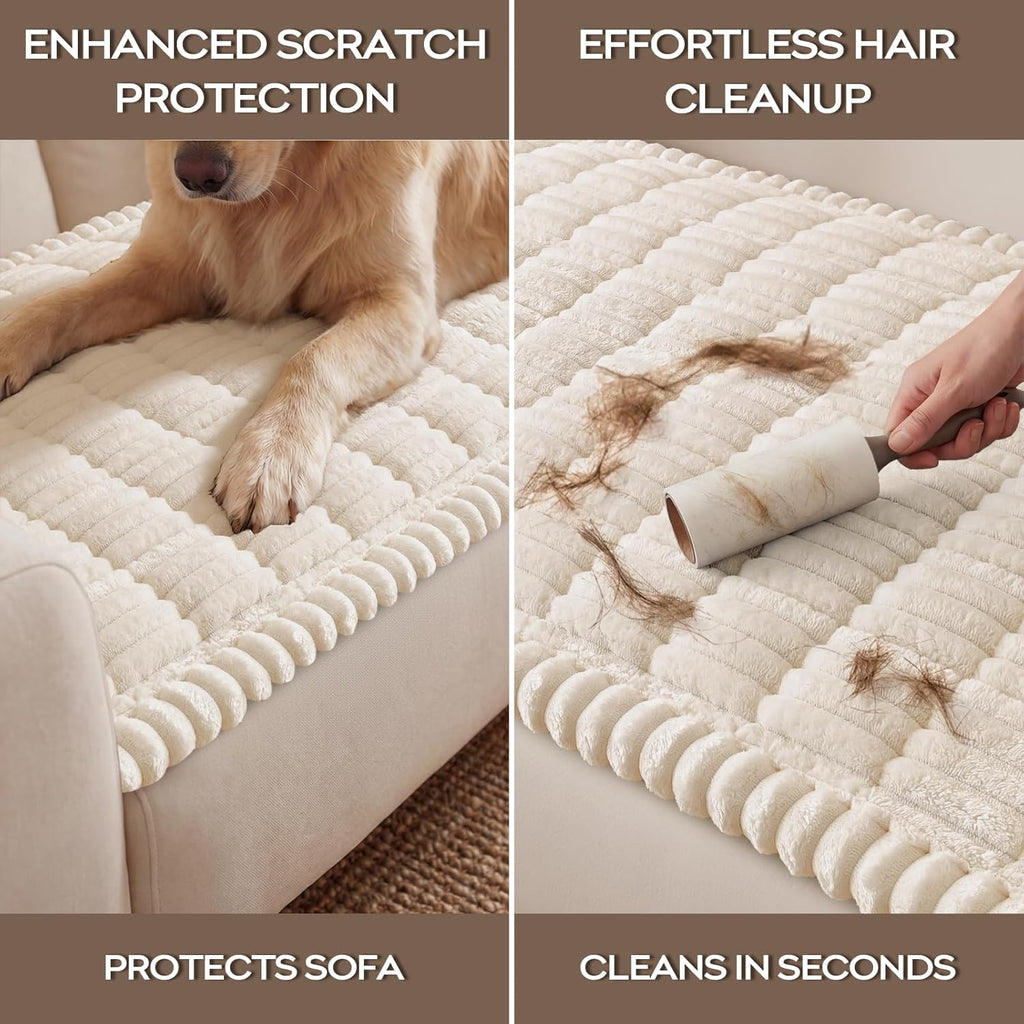 Non-Slip Fuzzy Couch Cover for Dogs
