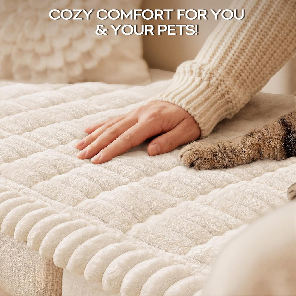 Non-Slip Fuzzy Couch Cover for Dogs