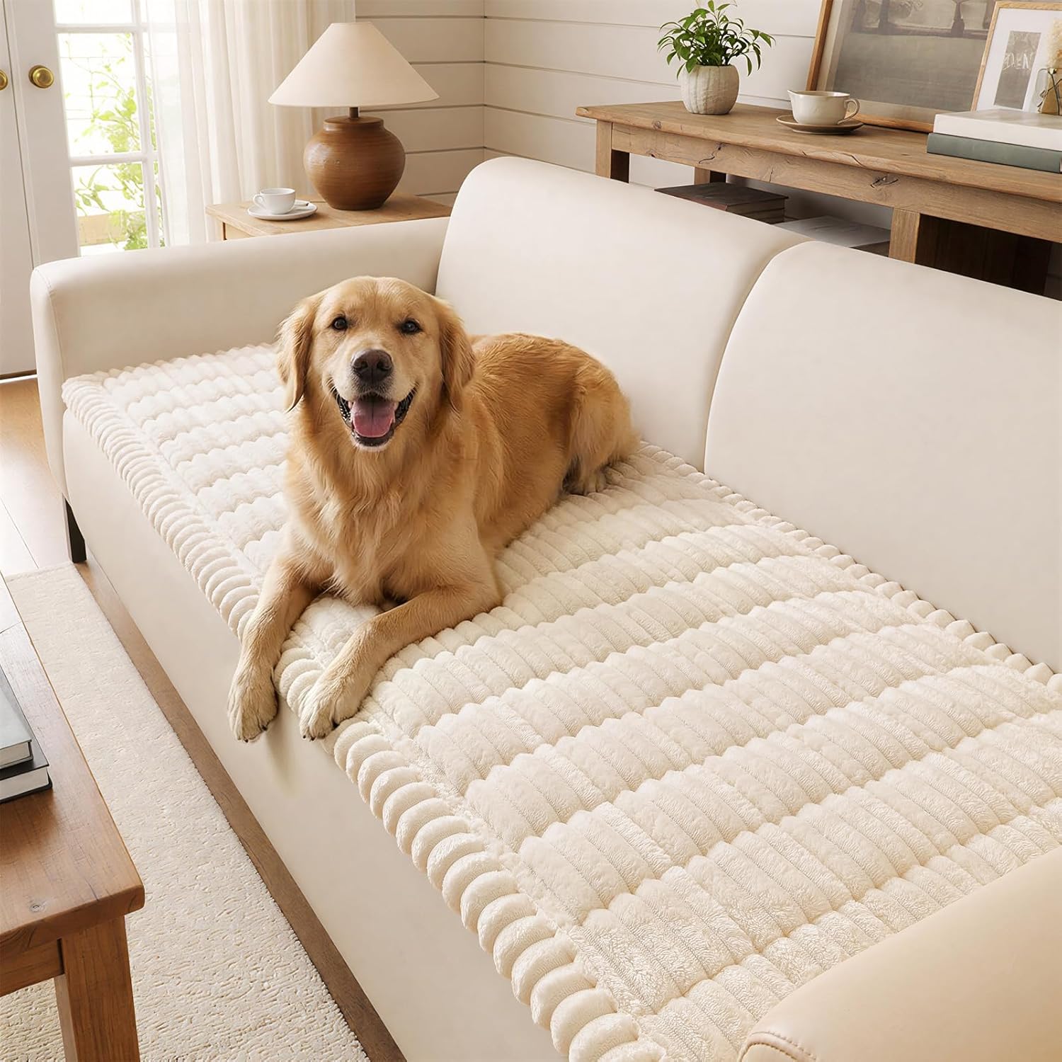 Non-Slip Fuzzy Couch Cover for Dogs