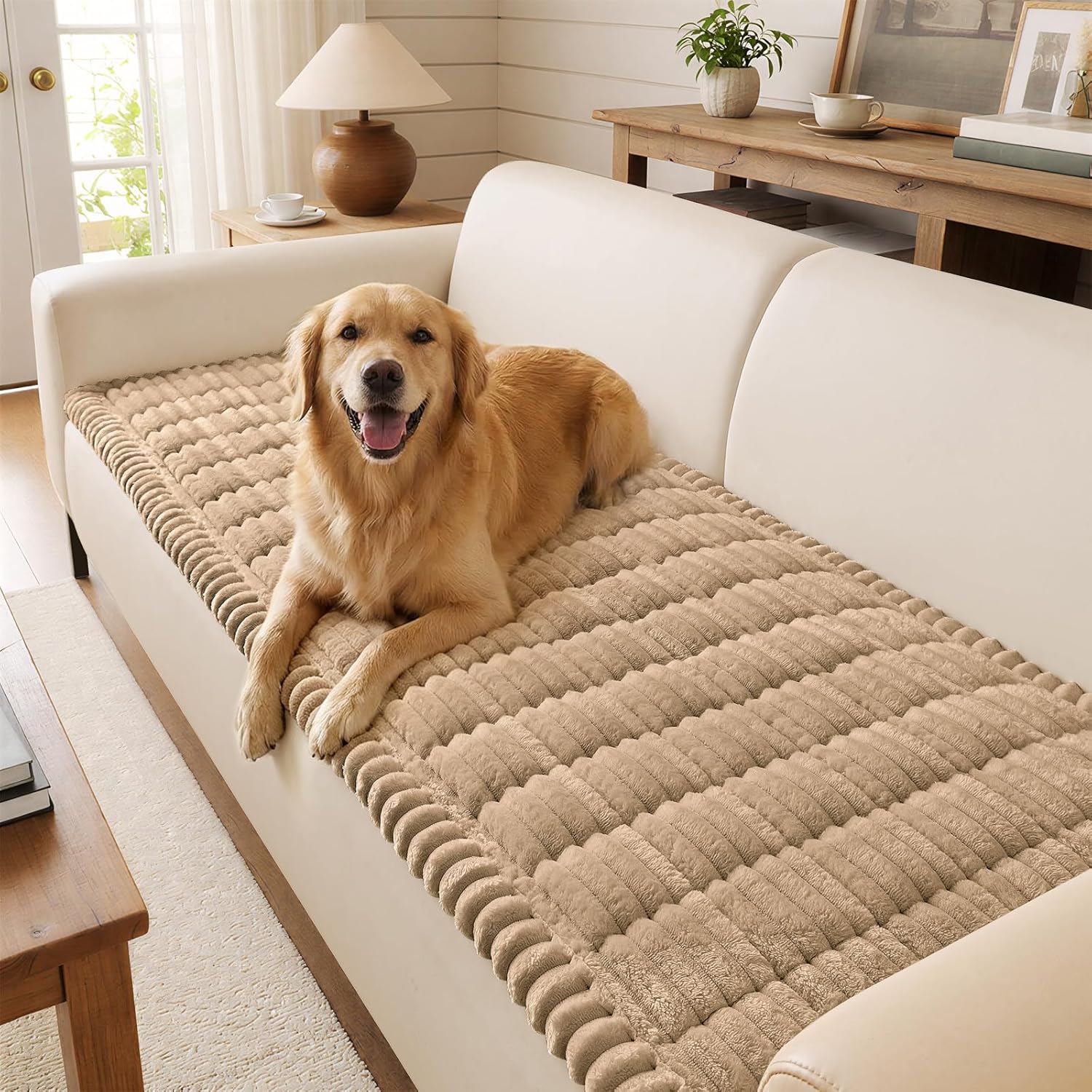 Non-Slip Fuzzy Couch Cover for Dogs