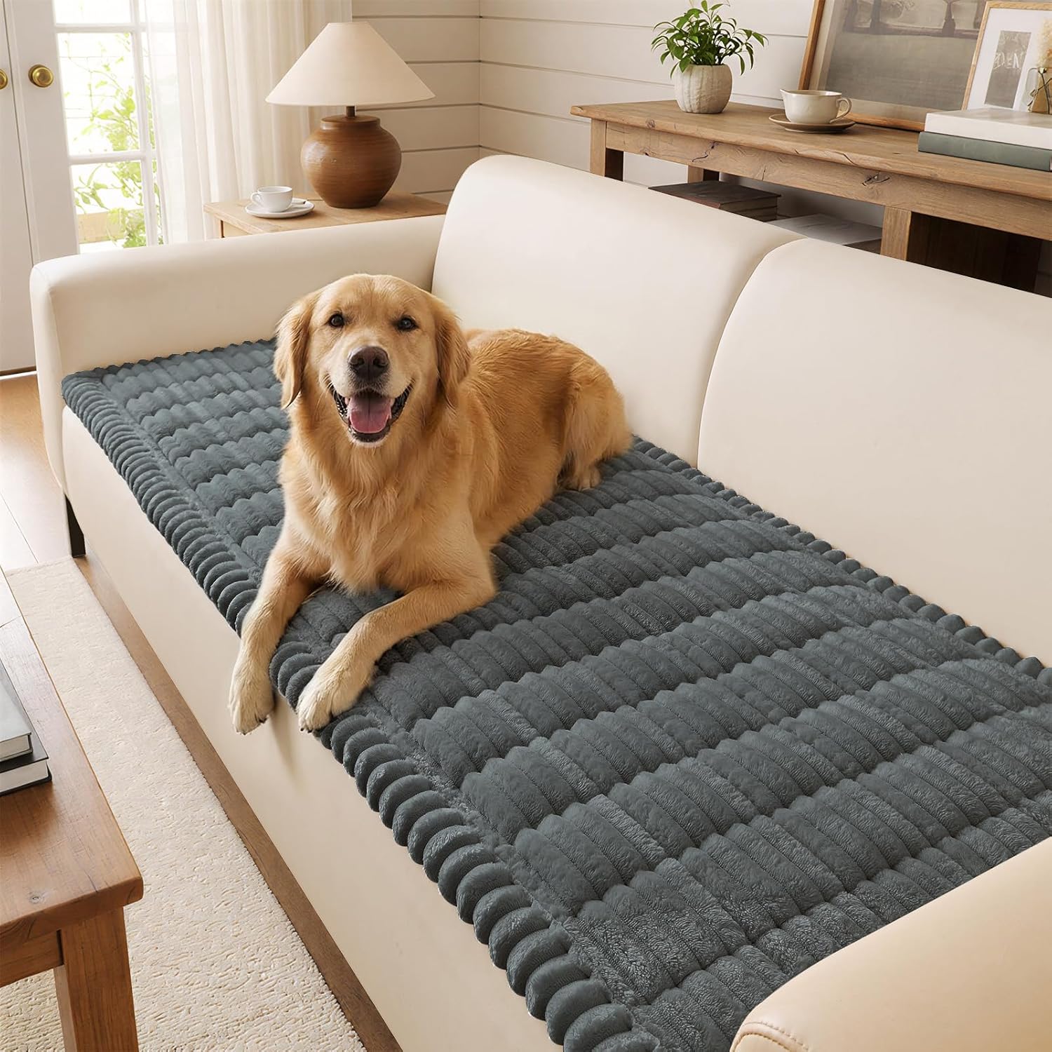 Non-Slip Fuzzy Couch Cover for Dogs