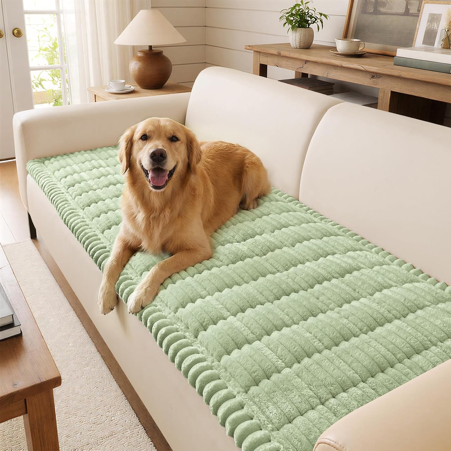 Non-Slip Fuzzy Couch Cover for Dogs