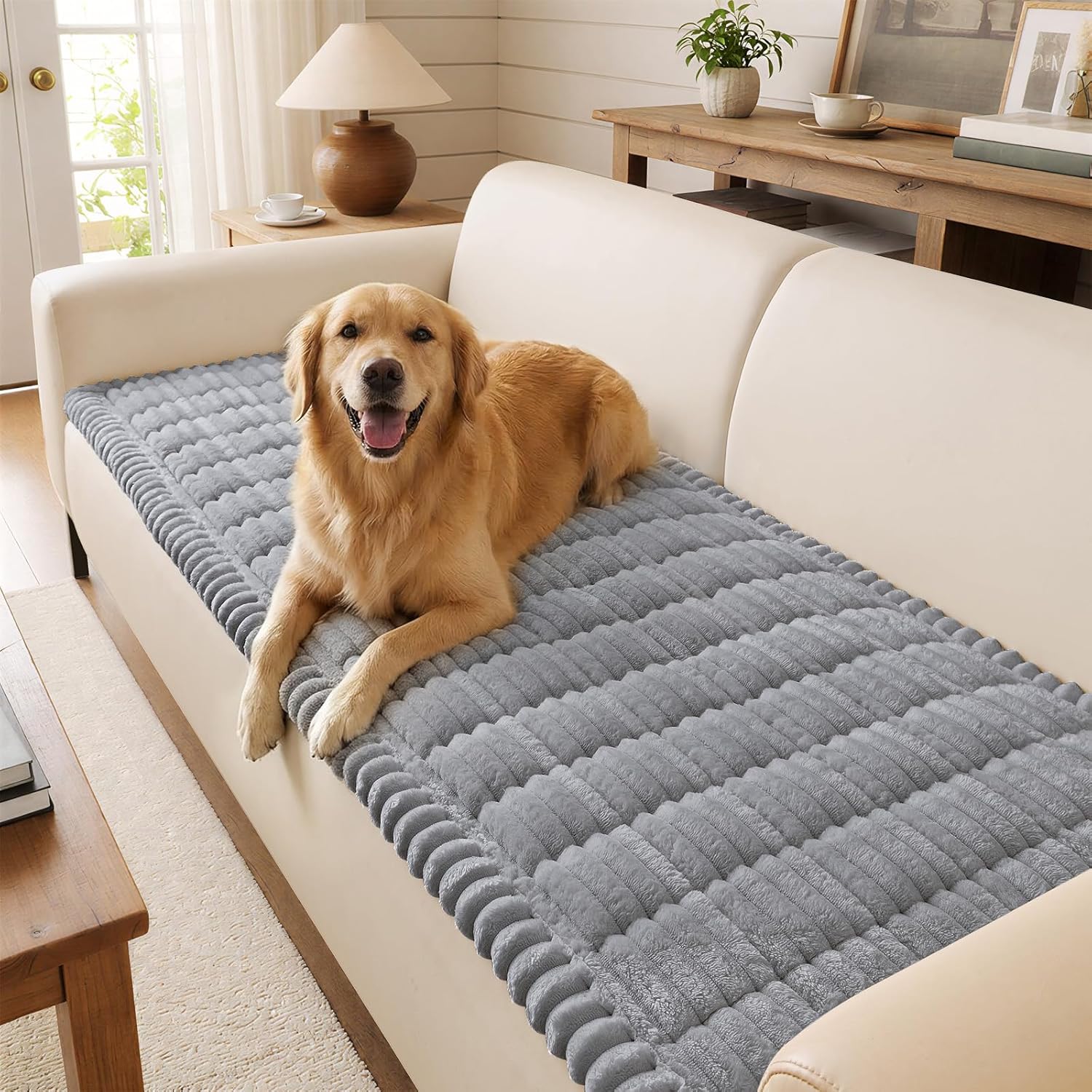 Non-Slip Fuzzy Couch Cover for Dogs