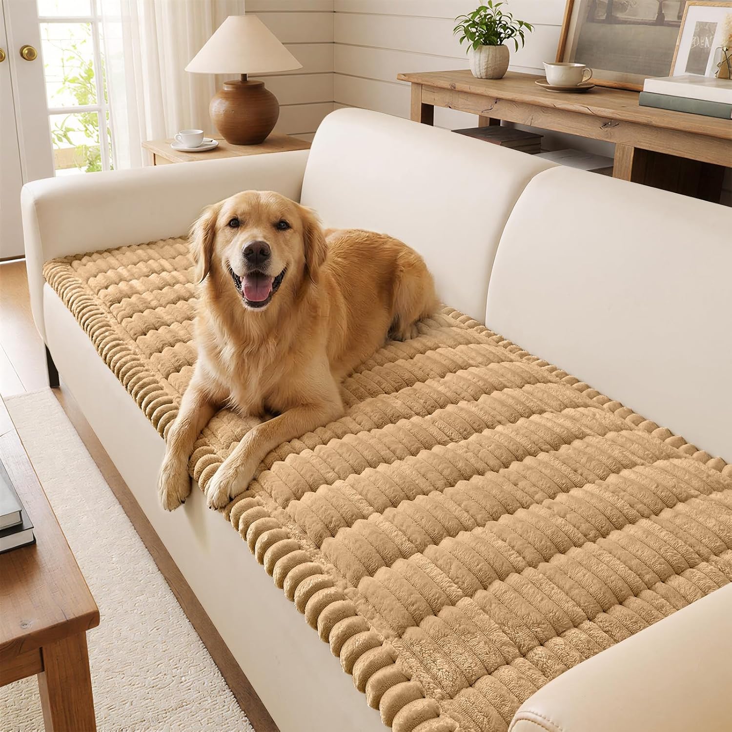 Non-Slip Fuzzy Couch Cover for Dogs