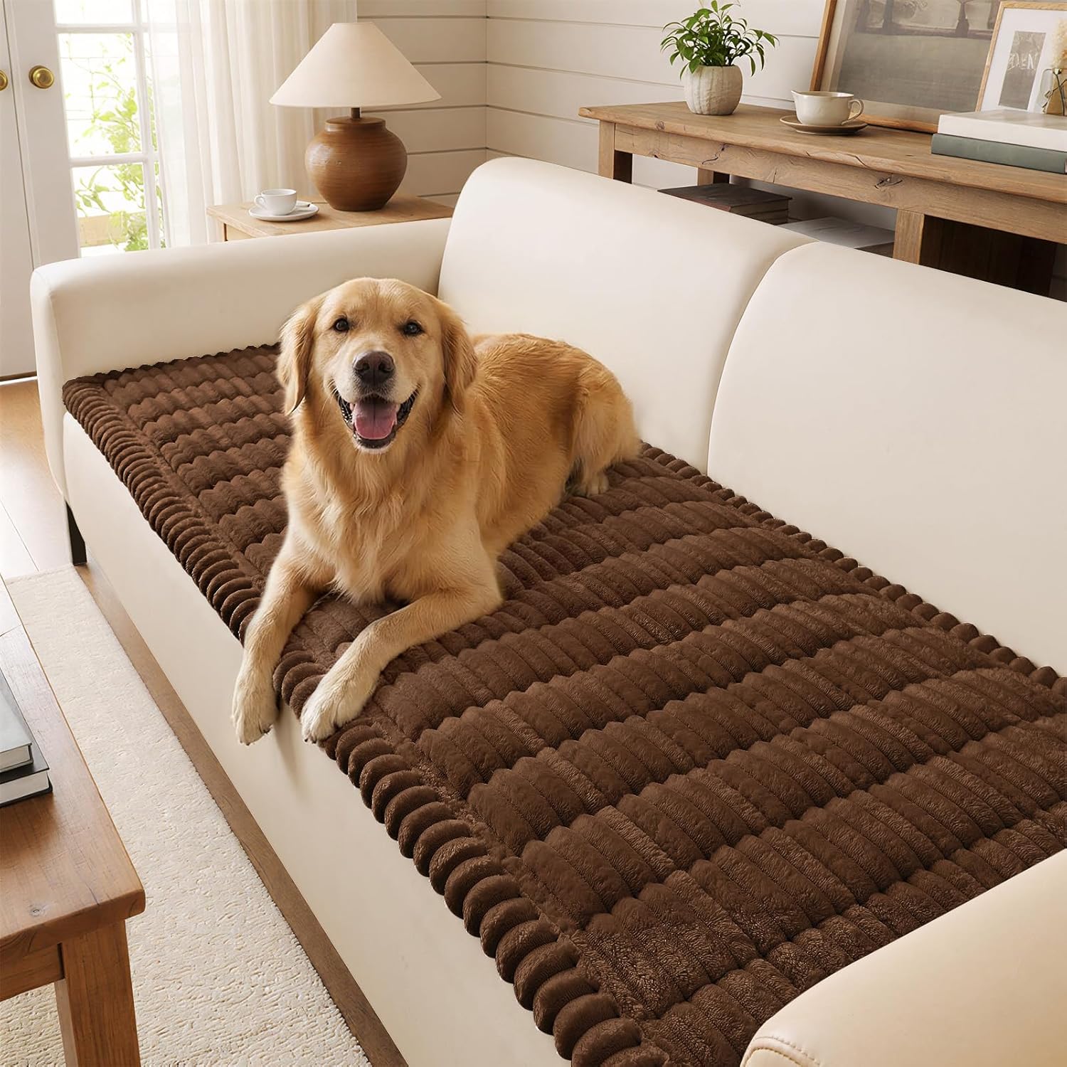 Non-Slip Fuzzy Couch Cover for Dogs